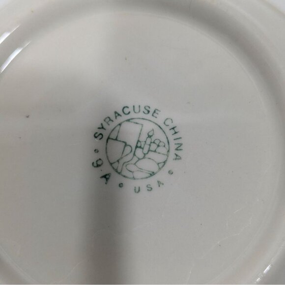 Syracuse China Floral Hibiscus Soup Bowl 6.5" White USA Ceramic Dishware Vintage - Picture 7 of 7